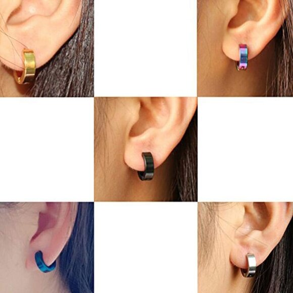 Stylish and Durable Hypoallergenic Huggie Earrings for Men & Women - 1mm Gauge - Picture 3 of 4